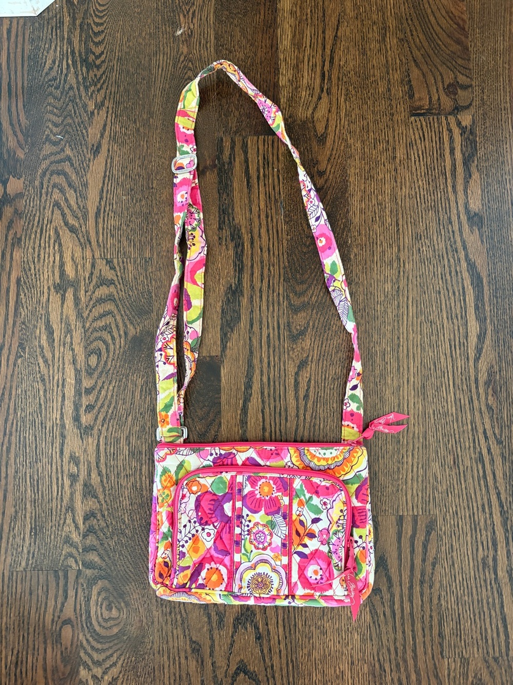 Vera Bradley Pink Multi Floral Quilted Crossbody